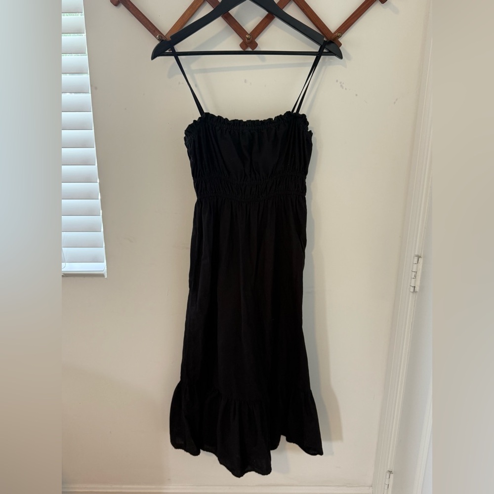 Dizzy Lizzy Black Cotton Midi Dress